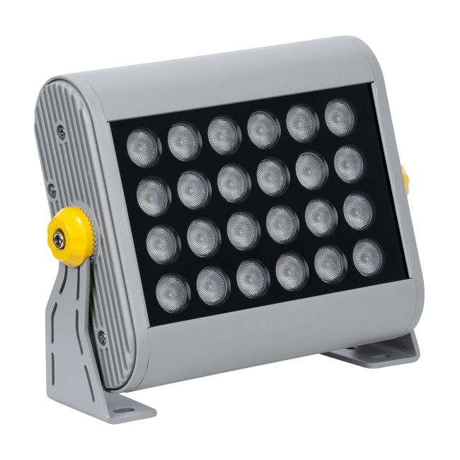 FLOODHENA 90638 Προβολέας Σποτ Wall Washer LED 24W 2160lm 30° AC 220-240V Αδιάβροχο IP65 Θερμό Λευκό 2700K - Bridgelux SMD Chip - Γκρι Ανθρακί - Μ22.5 x Π6 x Υ16.5cm - 3 Χρόνια Εγγύηση