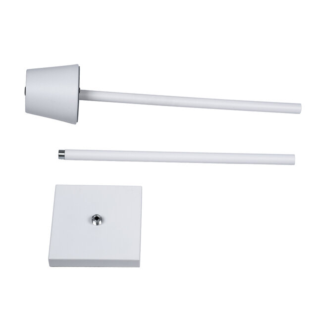NEGA 60478 Μοντέρνο Επιδαπέδιο Φωτιστικό LED 2.2W 154lm 360° DC 5V Επαναφορτιζόμενο με Μπαταρία Li-ion 4000mAh - Διακόπτη Αφής - Θερμό Λευκό 2700K - Dimmable - D10 x H135cm - Λευκό - 2 Years Warranty - 13