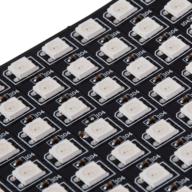 90609 Digital Pixel Addressable Plate - Ψηφιακή Πλακέτα LED SMD 5050 61W/m 256LED/unit 256PIXEL/unit SPI/TTL Protocol IC WS2812/SK6812 4880lm/unit 120° DC 5V IP20 RGB - Μαύρο Σώμα - Μ320 x Π80 x Υ2mm - 5 Χρόνια Εγγύηση - 6