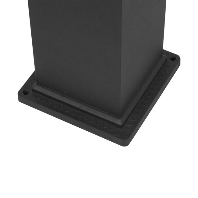 PALASO 12143 Φωτιστικό Κολωνάκι Κήπου με Ντουί 1 x E27 90° AC 220-240V Αδιάβροχο IP65 - Γκρι Ανθρακί - Μ15 x Π15 x Υ58cm - 5