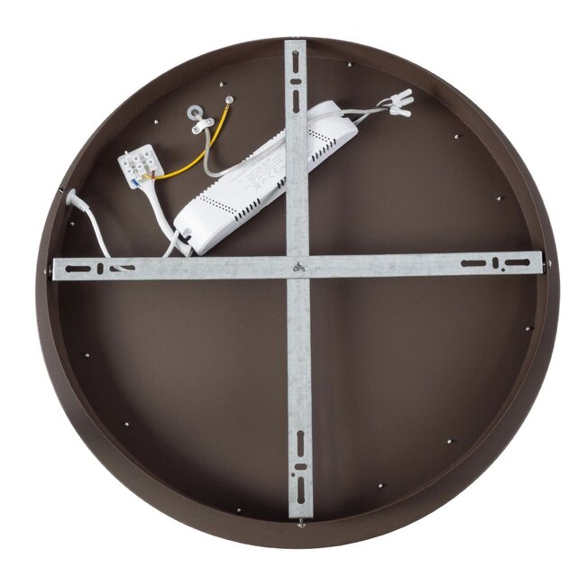kelvo® SALEM KLV-101-0280 Φωτιστικό Οροφής LED 75W 7500lm 120° AC 220-240V IP20 Ρυθμιζόμενο Λευκό CCT με Χειριστήριο από 2700K έως 6000K Dimmable - Lumileds SMD Chip - Καφέ Ματ - Μ45 x Π45 x Υ8.5cm - 3 Χρόνια Εγγύηση - 6