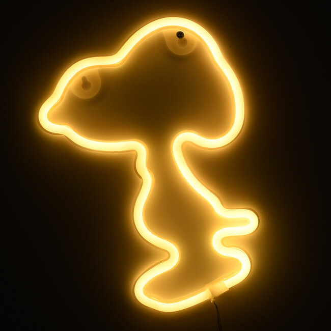 78578 Φωτιστικό Ταμπέλα Φωτεινή Επιγραφή NEON LED Σήμανσης SNOOPY 5W με Καλώδιο Τροφοδοσίας USB - Μπαταρίας 3xAAA (Δεν Περιλαμβάνονται) - Θερμό Λευκό 2700K - 5