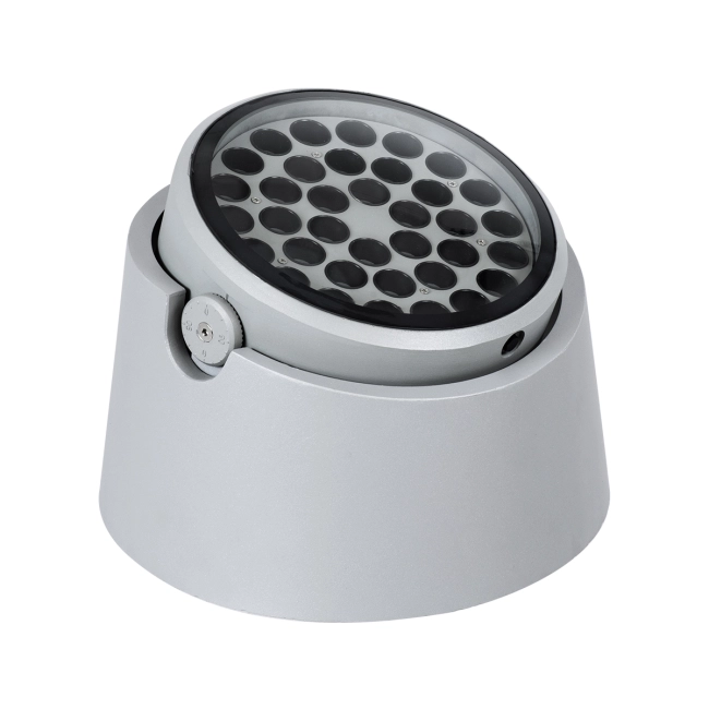 FLOODRANA 90491 Κινούμενος Προβολέας Σποτ Wall Washer LED 60W 5400lm 5° DC 24V Αδιάβροχο IP67 Θερμό Λευκό 2700K Dimmable - Bridgelux SMD Chip - Γκρι - Μ30 x Π30 x Υ21cm - 3 Χρόνια Εγγύηση