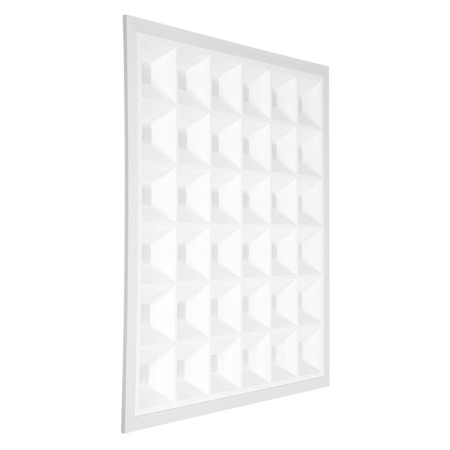 ZEUS 60969 Χωνευτό LED Panel 60x60cm 48W 7200lm 120° CRI≥86Ra UGR<19 Anti-Glare Shield Diffuser AC 220-240V IP44 Μ60 x Π60 x Υ3.3cm - Φυσικό Λευκό 4500K - 5
