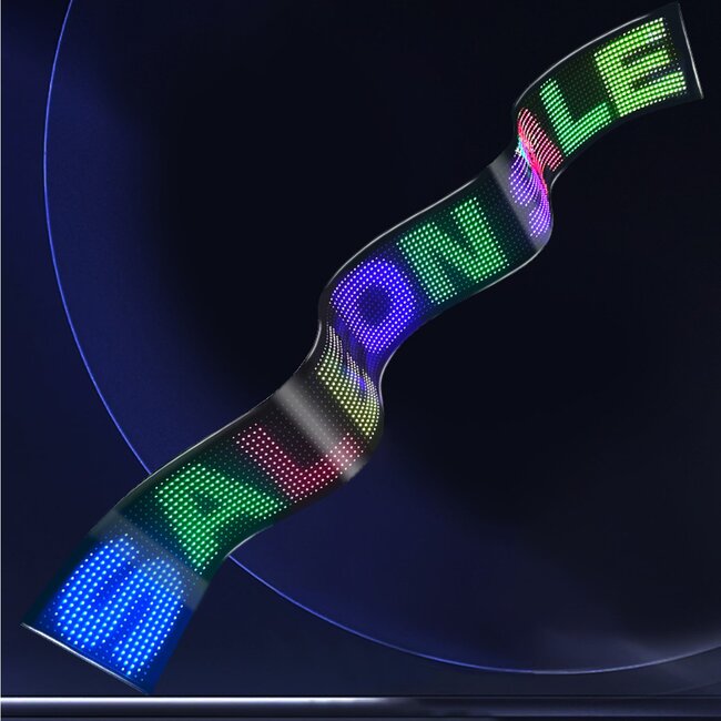 MATRIX GLB-106-0005 Εύκαμπτη Κυλιόμενη Ψηφιακή Επιγραφή 176.2x19.2cm P9 192x16 Pixel LED 10W DC 5V 2A με USB 2.0 Αδιάβροχο IP65 Πολύχρωμο RGB - Bluetooth Control μέσω iPIXEL APP - Μ176.2 x Π0.4 x Υ19.2cm - 2 Χρόνια Εγγύηση