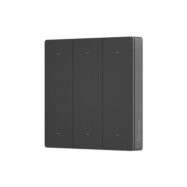 80093 SONOFF R5-3C Free Wiring eWeLink Remote Switchman Smart Wall Stick-On Switch WiFi With 2 x Battery 3V 2032 3 Way