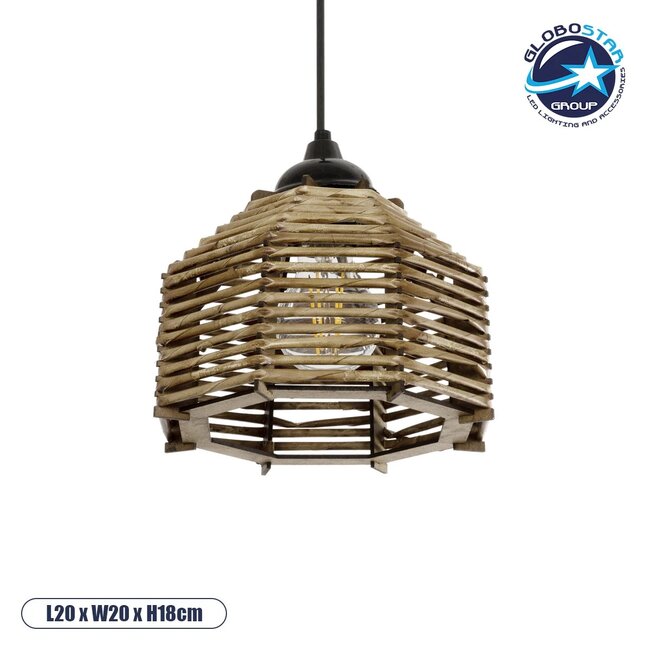 JUTTO 205-0040 Boho Κρεμαστό Φωτιστικό Οροφής με Ντουί 1 x E27 AC 220-240V IP20 - Μπεζ - M20 x Π20 x Υ18cm JUTTO 205-0040 Boho Κρεμαστό Φωτιστικό Οροφής με Ντουί 1 x E27 AC 220-240V IP20 - Μπεζ - M20 x Π20 x Υ18cm
