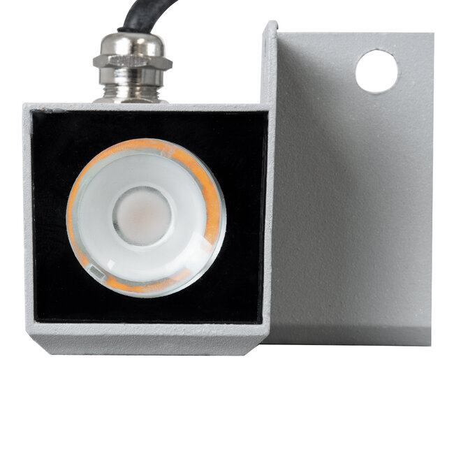 ® WALLLIGHT-DONA 90258 Φωτιστικό Γωνίας Τοίχου - Απλίκα LED 10W 850lm 10° AC 220-240V Αδιάβροχο IP66 Μ8.2 x Π8.2 x Υ6cm Αρχιτεκτονικό Πορτοκαλί 2200K - Γκρι - 3 Years Warranty - 9