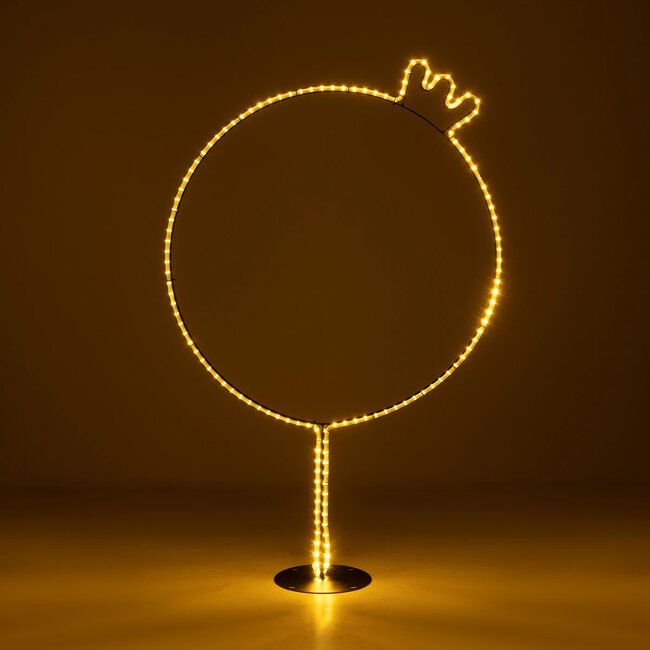 XMAS-CROWN-BIG Χριστουγεννιάτικο Διακοσμητικό Φωτιστικό LED 27.3W 1092lm 360° AC 220-240V Αδιάβροχο IP65 Θερμό Λευκό 2700K  - Μαύρο & Διάφανο - Μ88 x Π25 x Υ136cm - 2 Χρόνια Εγγύηση