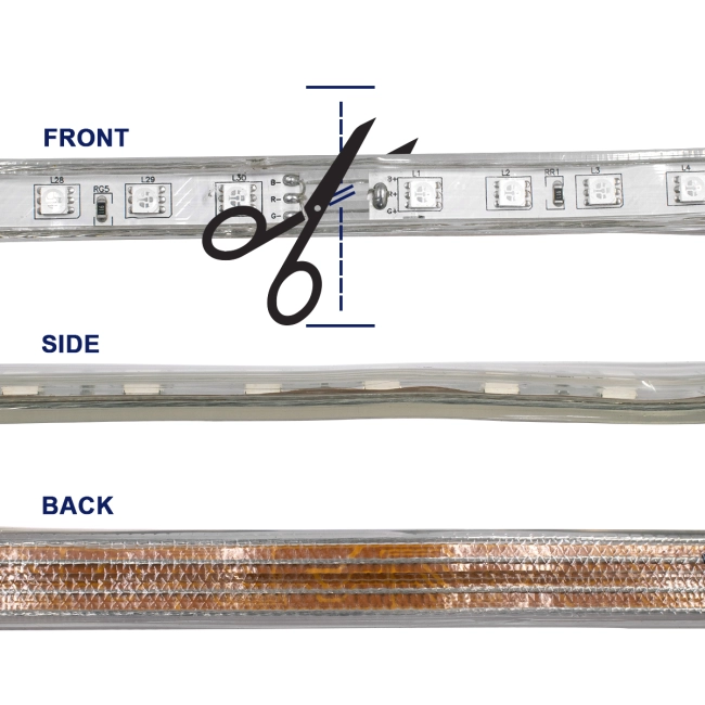70507 Slim Ταινία Μονής Σειράς Epistar LED SMD 5050 1m 12W/m 60LED/m 1572lm/m 120° DC 230V Αδιάβροχη IP68 RGB Dimmable - 5