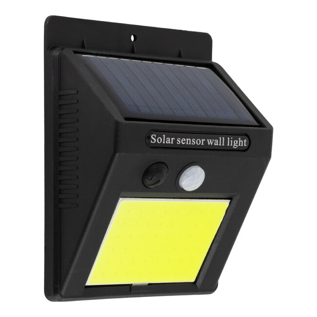 71495 Αυτόνομο Ηλιακό Φωτιστικό LED COB 10W 1000lm με Ενσωματωμένη Μπαταρία 1200mAh - Φωτοβολταϊκό Πάνελ με Αισθητήρα Ημέρας-Νύχτας και PIR Αισθητήρα Κίνησης IP65 Ψυχρό Λευκό 6000K