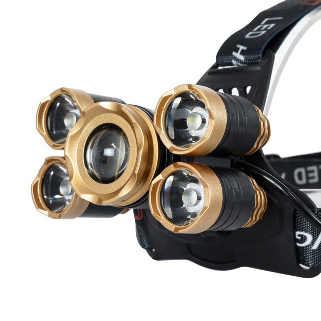 79060 Φορητός Φακός Κεφαλής LED CREE 50W με Επαναφορτιζόμενη Μπαταρία 3600mAh & Καλώδιο Φόρτισης USB - Ψυχρό Λευκό 6000K - Μ8.5 x Π5.5 x Υ5cm - 5