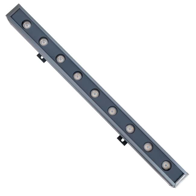 WASHERMARGO 90173 Μπάρα Φωτισμού Wall Washer LED 9W 1035lm 30° DC 24V Αδιάβροχο IP65 Φυσικό Λευκό 4500K Dimmable - Bridgelux SMD Chip - Γκρι Ανθρακί - Μ50 x Π4 x Υ5cm - 3 Χρόνια Εγγύηση
