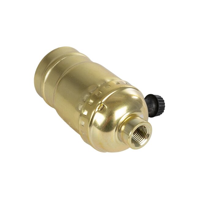 LAMPHOLDER 78966 Ντουί E27 με Διακόπτη On/Off IP20 Χρυσό - Μ5.5 x Π3.6 x Υ7cm - 2
