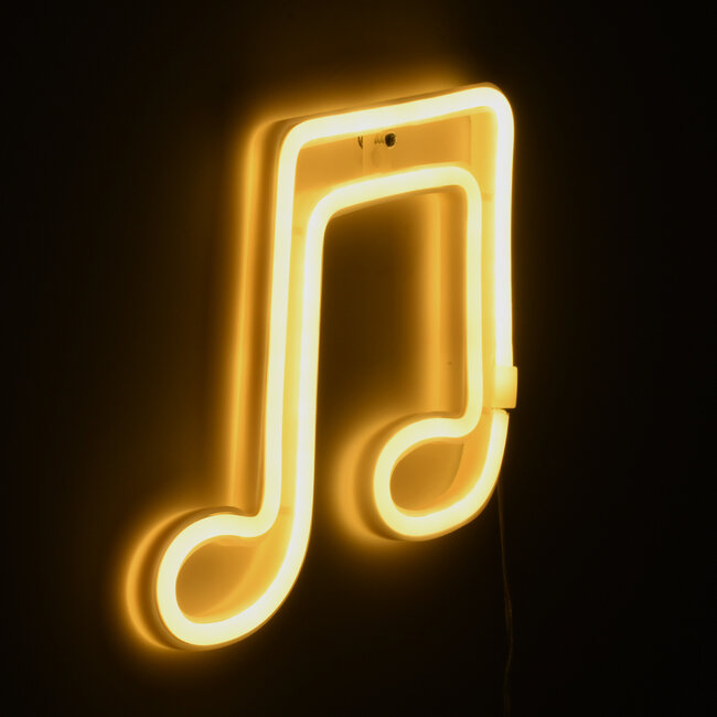 78568 Φωτιστικό Ταμπέλα Φωτεινή Επιγραφή NEON LED Σήμανσης MUSIC NOTE 5W με Καλώδιο Τροφοδοσίας USB - Μπαταρίας 3xAAA (Δεν Περιλαμβάνονται) - Θερμό Λευκό 2700K - 6