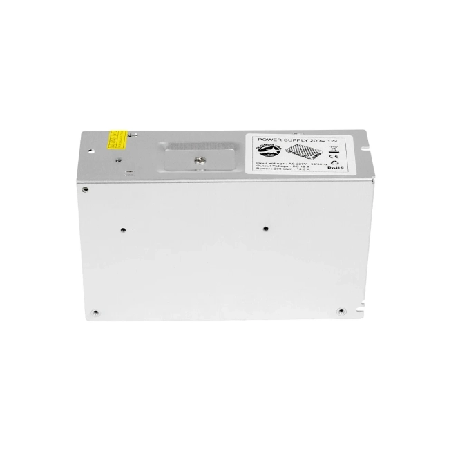 68730 Μεταλλικό Τροφοδοτικό PELV για Προϊόντα LED 200W 16.5A - AC 220-240V σε DC 12V - IP20 L16 x W10 x H5cm - 2 Χρόνια Εγγύηση - 5