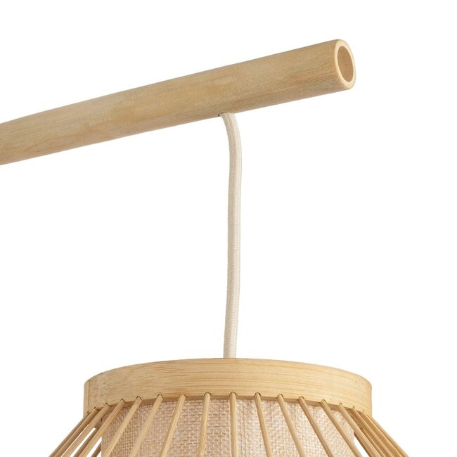 TULUM 01971 Boho Φωτιστικό Τοίχου - Απλίκα με Ντουί 1 x E27 AC 220-240V IP20 - Μπεζ - Μ24 x Π32 x Υ55cm - 6