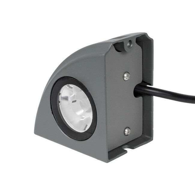 FLOODORA GLB-103-0029 Προβολέας Σποτ Wall Washer LED 3W 270lm 5° AC 220-240V Αδιάβροχο IP65 Θερμό Λευκό 2700K - Sanan SMD Chip - Γκρι Ανθρακί Ματ - Μ8 x Π5 x Υ8cm - 3 Χρόνια Εγγύηση - 3