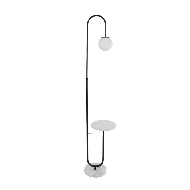 kelvo® CORDELIA KLV-102-0005 Επιδαπέδιο Φωτιστικό για Λάμπα με Ντουί 1 x E27 AC 220-240V IP20 - Μαύρο Ματ & Λευκό - Μ30 x Π34 x Υ180cm - 7