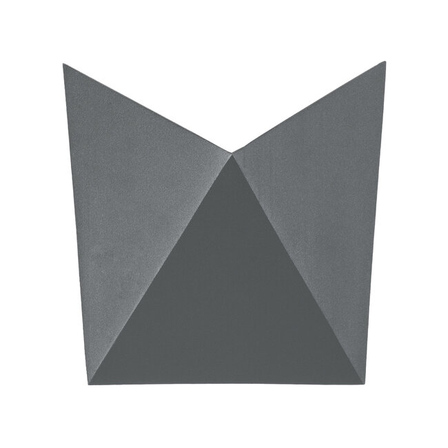 STEALTH 60519 Φωτιστικό Τοίχου - Απλίκα Αρχιτεκτονικού Φωτισμού Εσωτερικού/Εξωτερικού Χώρου Up or Down LED 10W 1000lm 60° AC220-240V Αδιάβροχο IP65 - Σώμα Αλουμινίου & Tempered Glass - Μ17 x Π17 x Υ7.5cm - Θερμό Λευκό 2700K - Γκρι Ανθρακί - Bridgelux Chip - 5 Years Warranty