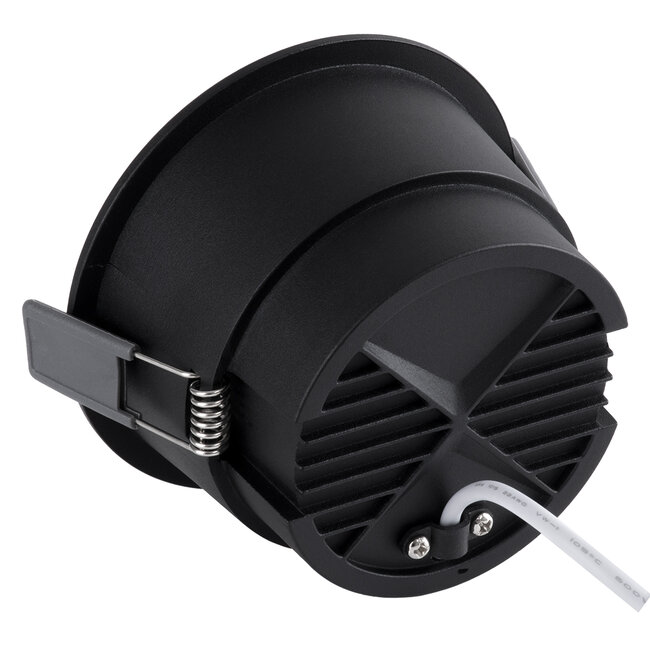 PLUTO-B 60263 Χωνευτό LED Spot Downlight TrimLess Φ10.4cm 15W 1875lm 38° AC 220-240V IP20 Φ10.4 x Υ6.5cm - Στρόγγυλο - Μαύρο & Anti-Glare HoneyComb - Θερμό Λευκό 2700K - Bridgelux COB - 5 Years Warranty - 4