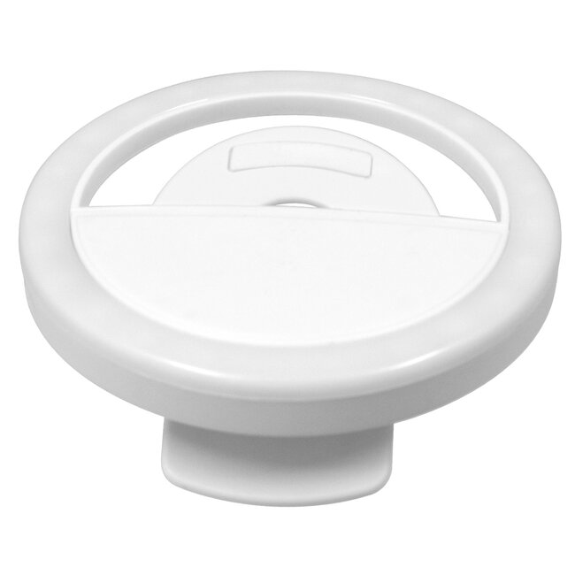 Selfie Ring Light LED SMD 2W 200 lm Λευκό Σώμα με Ενσωματωμένη Επαναφορτιζόμενη Μπαταρία 500mAh & Καλώδιο Φόρτισης Micro USB Ψυχρό Λευκό 6000 K για Κινητό Τηλέφωνο και Tablet 79042 - 5