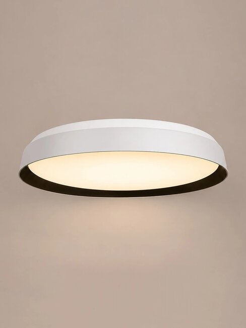 kelvo® VOLA KLV-101-0590-V2 Φωτιστικό Οροφής LED 24W 2400lm 120° AC 220-240V IP20 Ρυθμιζόμενο Λευκό CCT με Διακόπτη στο Driver 2700K/4500K/6000K Triac Dimmable - Lumileds SMD Chip & ENEC/TÜV Driver - Μαύρο Ματ & Λευκό Ματ - Μ38 x Π38 x Υ7cm - 5 Χρόνια Εγγύηση - 3