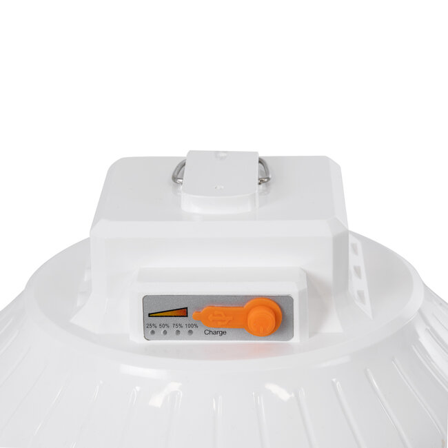 SOLAR-BULB 85350 Αυτόνομη Ηλιακή Κρεμαστή Λάμπα LED Giant Γλόμπος 100W 1000lm 140° 2 Λειτουργιών Ρεύματος με AC 220-240V μέσω USB Αντάπτορα ή με Φωτοβολταικό Panel 6V 12W & Επαναφορτιζόμενη Μπαταρία Li-ion 3.2V 5000mAh - Εναλλαγή Φωτισμού μέσω Κουμπιού All In One Ψυχρό 6000k+Φυσικό 4500k+Θερμό 2700k - 6