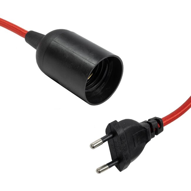 WHIP 77666 Μοντέρνο DIY Φωτιστικό με Υφασμάτινο Καλώδιο, Ντουί 1 x E27, Διακόπτη On/Off & Πρίζα AC 220-240V IP20 - Κόκκινο & Μαύρο - Μ140 x Π4 x Υ4cm - 2 WHIP 77666 Μοντέρνο DIY Φωτιστικό με Υφασμάτινο Καλώδιο, Ντουί 1 x E27, Διακόπτη On/Off & Πρίζα AC 220-240V IP20 - Κόκκινο & Μαύρο - Μ140 x Π4 x Υ4cm - 2