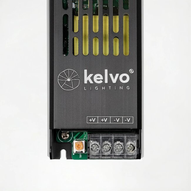 kelvo® ILUMA KLV-107-0007 Slim Τροφοδοτικό/Μετασχηματιστής Class I PELV 100W 8.3A AC 220-240V σε DC 12V IP20 - Γκρι Ανθρακί Ματ - Μ16 x Π4.8 x Υ2.8cm - 5 Χρόνια Εγγύηση - 4