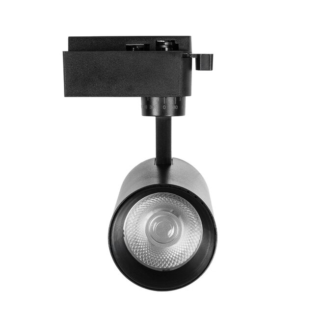LUGANO 60810 Μονοφασικό Σποτ Ράγας LED 20W 2500lm 36° AC 220-240V IP20 Φυσικό Λευκό 4500K - Bridgelux COB Chip & TÜV SÜD Driver - Eurotrack 1PH - Μαύρο Ματ - Μ8.5 x Π6.5 x Υ20.5cm - 5 Χρόνια Εγγύηση - 3