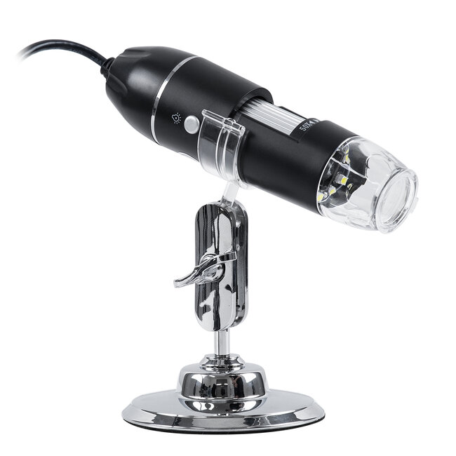 79995 Digital Electron Microscope With 8 LED - Ψηφιακό Ηλεκτρονικό Μικροσκόπιο με 8 LED USB & Type-C Adapter DC 5v x1600 Zoom Mode - Video Camera 2MP 1600x1200 Φ3.5 x Υ12cm - 3
