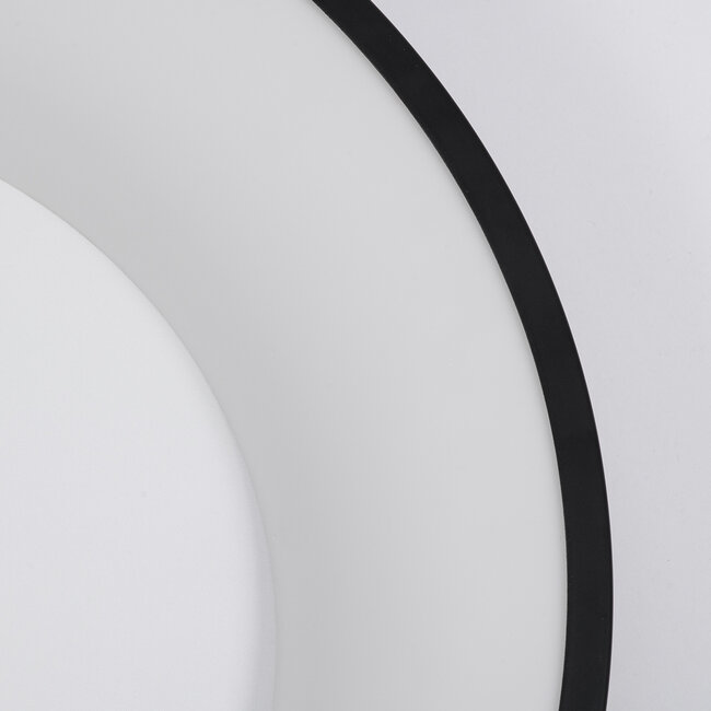SALEM 61233 Πλαφονιέρα Οροφής Δαχτυλίδι-Κύκλος LED CCT 75W 8625lm 120° AC 220-240V - Εναλλαγή Φωτισμού μέσω Τηλεχειριστηρίου All In One Ψυχρό 6000k+Φυσικό 4500k+Θερμό 2700k Dimmable Φ45cm - Μαύρο - 3 Years Warranty - 7