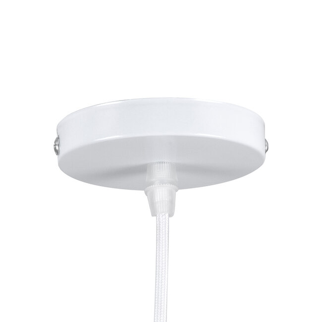 MAVERICK 00944 Μοντέρνο Κρεμαστό Φωτιστικό Οροφής Μονόφωτο Λευκό Μεταλλικό Γυάλινο Μπάλα Φ15 x Υ15cm - 7