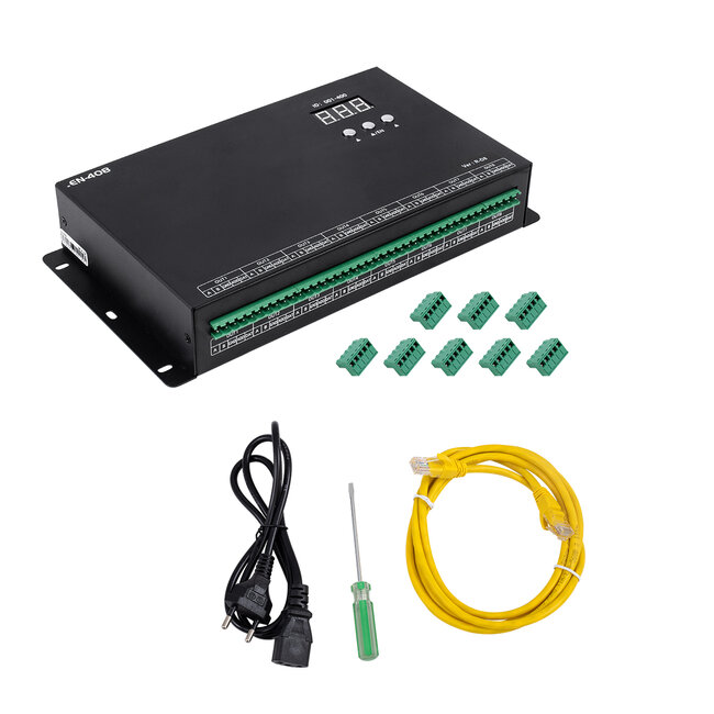 90146 SEEKWAY EN-408 - Professional Channel Controller - Full Colour LED Digital Control System - Κεντρικός & Slave Controller Καναλιών Εξόδου για Ψηφιακά Προϊόντα LED Digital Pixel TTL & DMX512 - Single Colour & RGB & RGBW - Synchronous - 9