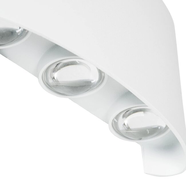 kelvo® SIXOAD KLV-101-0011 Φωτιστικό Τοίχου / Απλίκα LED 18W 1980lm 30° AC 220-240V Αδιάβροχο IP65 Φυσικό Λευκό 4500K - CREE XPE Chip & TÜV SÜD Driver - Λευκό Ματ - Μ17 x Π4 x Υ8cm - 5 Χρόνια Εγγύηση - 7