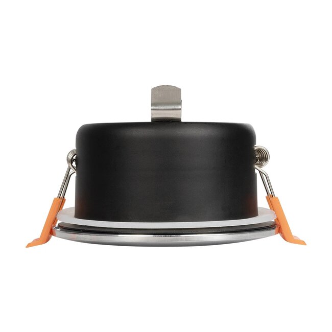 kelvo® KAPA KLV-101-0040 Χωνευτό Φωτιστικό Downlight Σποτ Μπάνιου για Λάμπα MR16 με Ντουί GU10 AC 220-240V Αδιάβροχο IP65 - Νίκελ Χρώμιο - Μ8.5 x Π8.5 x Υ4.2cm / Q7.5cm - 7