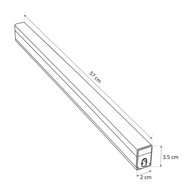 HEXON GLB-101-0087 Γραμμικό Επεκτεινόμενο DIY Φωτιστικό Οροφής LED 9W 1125lm 120° AC 220-240V IP20 Φυσικό Λευκό 4000K - Sanan SMD Chip - Ασημί - Μ57 X Π2 X Υ3.5cm - 3 Χρόνια Εγγύηση - 5