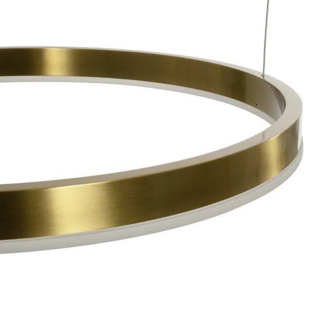 kelvo® VENOM KLV-101-0204 Κρεμαστό Φωτιστικό Οροφής LED 150W 15000lm 120° AC 220-240V IP20 Ρυθμιζόμενο Λευκό CCT με Χειριστήριο από 2700K έως 6000K Dimmable - Lumileds SMD Chip - Χρυσό Πλατίνα - Μ150 x Π90 x Υ60cm - 3 Χρόνια Εγγύηση - 5