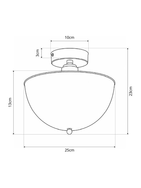 MEDUSA 203-0308 Μοντέρνο Φωτιστικό Οροφής με Ντουί 1 x E27 AC 220-240V IP20 -Μπεζ - Χρυσό - Μ25 x Π25 x 23cm - 6