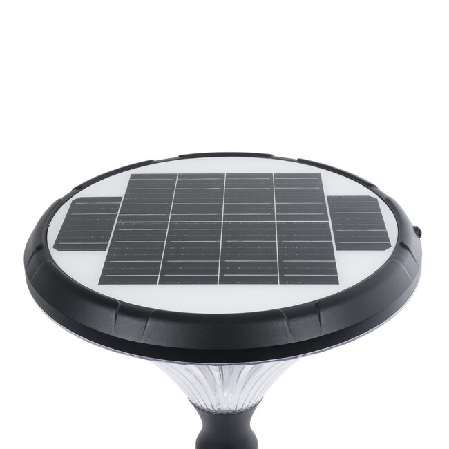 SOLARIOS 90502 Professional LED Solar Urban Park Light Αυτόνομο Ηλιακό Φωτιστικό Πλατείας - Πάρκου - Κήπου 40W 550lm 120° με Ενσωματωμένο Φωτοβολταϊκό Panel 6V 12W & Επαναφορτιζόμενη Μπαταρία Li-ion 3.2V 15000mAh με Αισθητήρα Ημέρας-Νύχτας - Αδιάβροχο IP65 Φ54 x Υ45cm Ψυχρό Λευκό 6000K - 4