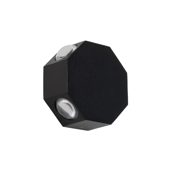 HIKARI 60687 Μοντέρνο Φωτιστικό Τοίχου - Απλίκα LED 8W 1000lm 30° AC 220-240V Αδιάβροχο IP65 Θερμό Λευκό 2700K - CREE XPE Chip & TÜV SÜD Driver - Μαύρο Ματ - Μ10 x Π4 x Υ10cm - 5 Χρόνια Εγγύηση