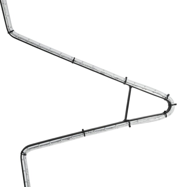 XMAS-STAR-BIG Χριστουγεννιάτικο Διακοσμητικό Φωτιστικό LED 19,5W 780lm 360° AC 220-240V Αδιάβροχο IP65 Θερμό Λευκό 2700K - Μαύρο & Διάφανο - M114 x Π25 x Υ132cm - 2 Χρόνια Εγγύηση