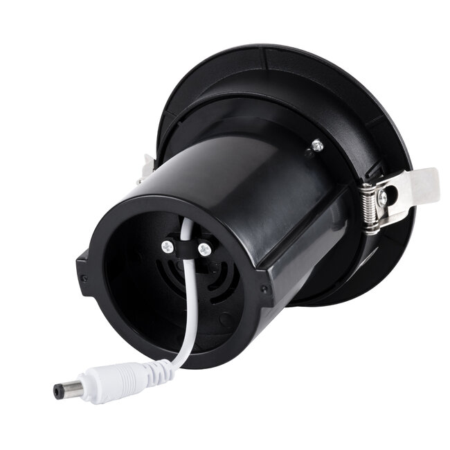 VIRGO-M 60309 Χωνευτό LED Spot Downlight TrimLess Φ11cm 12W 1500lm 36° AC 220-240V IP20 Φ11cm x Υ11.5cm - Στρόγγυλο - Μαύρο - Θερμό Λευκό 2700K - Bridgelux COB - 5 Years Warranty - 14