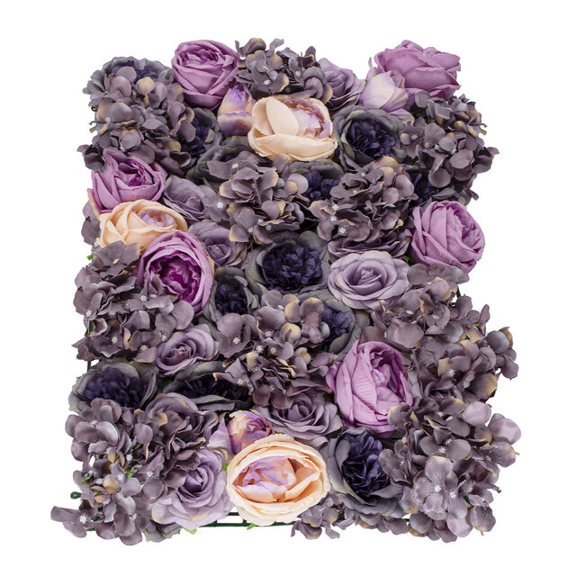 Artificial Garden ROSES STORY 20352 Τεχνητό Διακοσμητικό Πάνελ Λουλουδιών - Κάθετος Κήπος σύνθεση Μωβ & Ροζ Τριαντάφυλλα Μ40 x Π60 x Υ8cm - 4