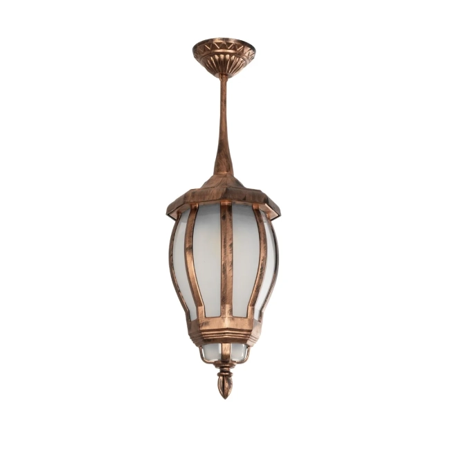 VERDI 203-0234 Vintage Φωτιστικό Οροφής με Ντουί 1 x E27 AC 220-240V IP44 - Χάλκινο - Μ18 x Π18 x Υ33cm VERDI 203-0234 Vintage Φωτιστικό Οροφής με Ντουί 1 x E27 AC 220-240V IP44 - Χάλκινο - Μ18 x Π18 x Υ33cm