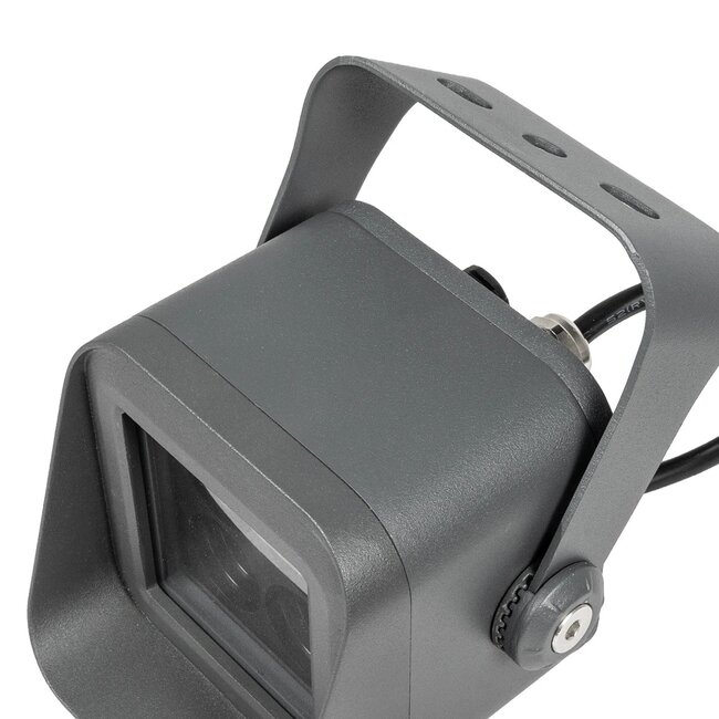 FLOODVIRA GLB-103-0032 Προβολέας Σποτ Wall Washer LED 8W 720lm 24° AC 220-240V Αδιάβροχο IP65 Θερμό Λευκό 2700K - Sanan SMD Chip - Γκρι Ανθρακί Ματ - Μ11 x Π9 x Υ15cm - 3 Χρόνια Εγγύηση - 11