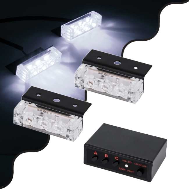 85004 PRO Series ΣΕΤ 2 x Μπάρες Σήμανσης Οχήματος Ασθενοφόρου για Αυτοκίνητα & Φορτηγά 3 Προγραμμάτων Φωτισμού STROBE LED HIGH POWER 6W DC 10-30V Αδιάβροχο IP65 Ψυχρό Λευκό 6000K 85004 PRO Series ΣΕΤ 2 x Μπάρες Σήμανσης Οχήματος Ασθενοφόρου για Αυτοκίνητα & Φορτηγά 3 Προγραμμάτων Φωτισμού STROBE LED HIGH POWER 6W DC 10-30V Αδιάβροχο IP65 Ψυχρό Λευκό 6000K