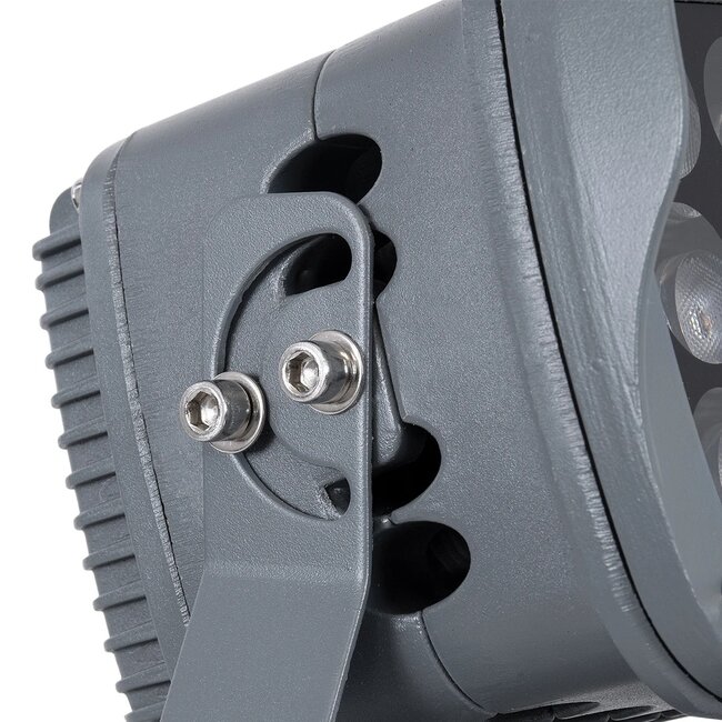 FLOODXENA 90125 Προβολέας Σποτ Wall Washer LED 12W 1020lm 10° AC 220-240V Αδιάβροχο IP65 Φούξια - Bridgelux SMD Chip - Γκρι Ανθρακί - Μ13.5 x Π11 x Υ15cm - 3 Χρόνια Εγγύηση - 6