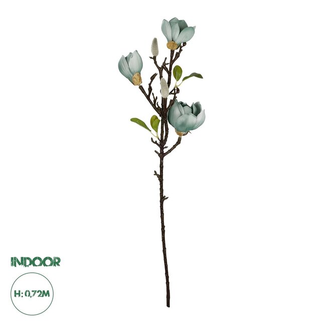 Artificial Garden BLUE MAGNOLIA BRANCH 21418 Τεχνητό Διακοσμητικό Κλαδί Μπλε Μαγνόλια Y72cm